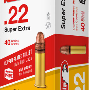 Aguila High-Velocity .22LR 40gr Lead Round Nose ammunition case