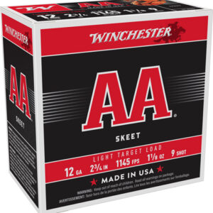 Winchester AA 12GA 2.75" 1-1/8oz #9 Shotgun Shells - 250rd Case 020892004856