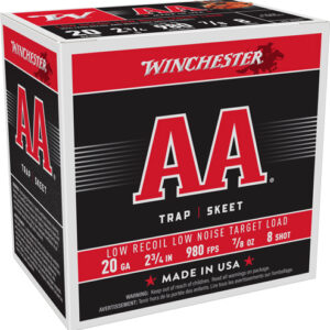 WINCHESTER AA 20GA 2.75" 7/8OX - #8 890FPS 250RD CASE LOT 020892020832