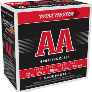 ** Winchester AA 12 Gauge Shotgun Shells" | 1/8 oz #7.5 Shot | 1300 FPS | 250 Rounds ** 020892014008
