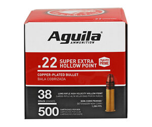 Per Round – AGUILA 22LR HV HP 38 GR 500 PACK 640420013145