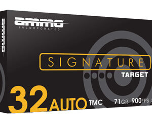 Ammo Inc. .32 Auto 71gr TMC ammunition box with 50 rounds