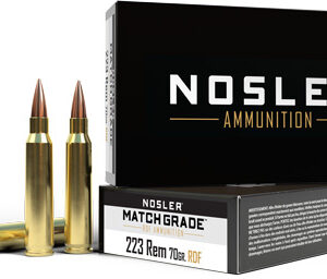 Nosler Match Grade .223 Rem 70gr RDF HPBT Rifle Ammo 20rd 054041601306
