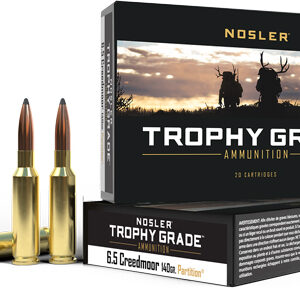 Nosler Trophy Grade 6.5 Creedmoor 140gr Partition - 20 Rounds per Box 054041610162