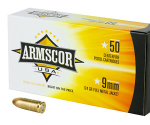 ** ARMSCOR 9MM 124GR FMJ Ammunition - 50 Rounds

** 812285020037