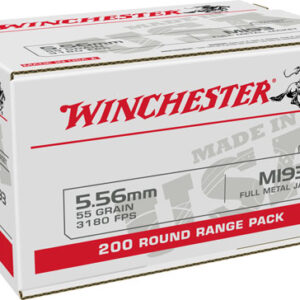 Winchester USA 5.56x45mm 55gr FMJ Rifle Ammo - 800rd Case 020892224438