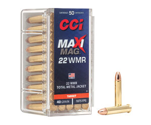 Per Round – CCI Maxi-Mag 22WMR TMJ Ammunition - 50 Rounds of Precision Performance**

** 076683000231