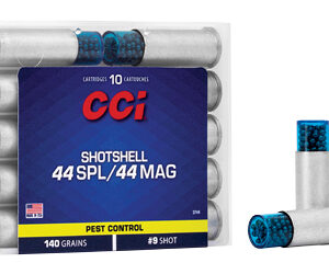 ** CCI .44 MAG #9 Shotshells - 10 Rounds per Box, 200 Rounds Total

** 076683037442