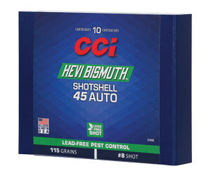 ** CCI 45ACP Bismuth Shotshells – 10 Rounds per Box

** 604544695755