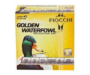 Fiocchi 12GA #4 Golden Steel Shot Rounds for Waterfowl Hunting** ** 762344710624