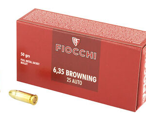 FIOCCHI 25ACP 50GR FMJ 50/1000 762344001418