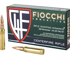 FIOCCHI .308 Win 150 Grain FMJBT - 20 Rounds per Box 762344705620