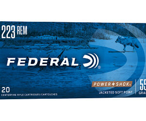 Federal Power-Shok .223 Rem 55gr Soft Point Ammo box - 20 rounds