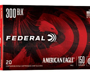 Federal American Eagle 300 Blackout 150 Grain FMJ - 20 Rounds 604544617009