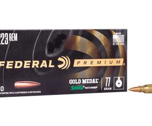 Federal Gold Medal .223 Remington 77 Grain Boat Tail Hollow Point - 20 Rounds 029465094201
