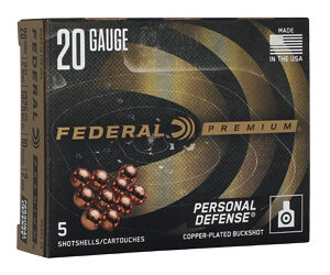 ** Federal Premium 20GA 2.75" Buckshot with FLITECONTROL Wad - Pack of 5 Rounds ** 604544696912