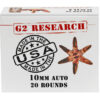 G2R Civic Duty 10mm 122gr Handgun Ammo - 20 Rounds 851412006223