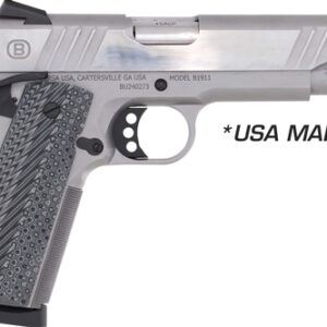 BERSA B1911 45ACP POLISHED SS - 5" BBL VZ GRIP W/ SIGHTS 8RD