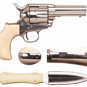 Cimarron Doc Holliday Combo .45 LC 3.5" Nickel with Tru-Ivory Grips UPC 844234100040