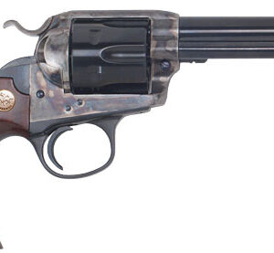 Cimarron SAA Bisley .38/.357 Revolver - 4.75" Barrel, Case-Colored & Blued, Walnut Grip 844234101795