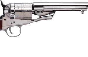 Cimarron 1860 Richards-Mason Type 2 .45 LC 8" Nickel Finish with Walnut Grips 844234130368
