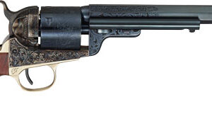 Cimarron 1851 Remington Hickok .38 SPL Charcoal Blued Engraved Handgun UPC 814230100856