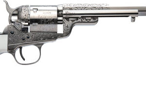 Cimarron 1851 Remington Hickok .38 SPL 7.5" Nickel Engraved Handgun FS 814230101181