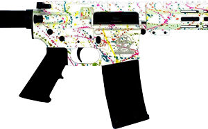 GLFA AR15 Pistol .223 Wylde - 7.5" Nitride Finish with White Splatters 638457791426