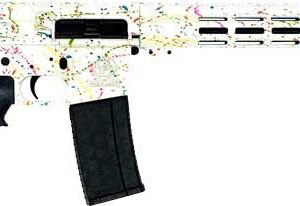 GLFA AR-15 Splatters .223 Wylde Rifle - 16" Nitride Barrel, White Finish 638457791488