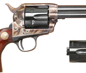 Cimarron P-Model Dual Cylinder Handgun - .45LC/.45ACP, 4.75" Barrel, Case Colored/Blue Finish 844234102723