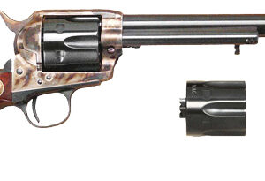 Cimarron P-Model Dual Cylinder Handgun - .45LC/.45ACP, 7.5" Barrel, Case Colored & Blued Finish UPC 814230010728