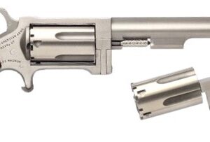 NAA Sidewinder 22LR/22WMR 4" Swing-Out Cylinder Stainless Steel with Wood Grips 744253002687