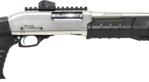 IVER JOHNSON PUMP 12GA. 3" - 18" S.NICKEL QD PG BUTTSTOCK