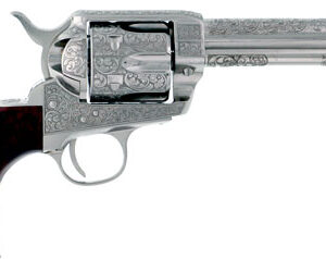 Cimarron Buffalo Bill Cody .45 LC 5.5" Engraved Nickel Handgun 844234130092
