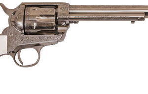 Cimarron Frontier .45 LC Pistol - 7.5" Engraved Nickel Finish with Ivory Grips 844234129560