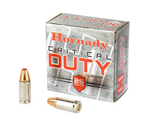 Hornady 9mm +P 124gr Critical Duty Ammo - 25 Rounds 090255902167