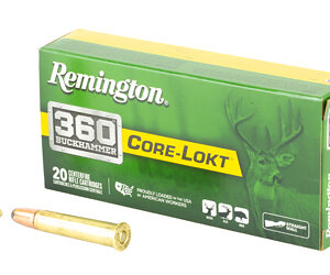Remington 360 Buckhammer 200gr Soft Point Rifle Ammo box
