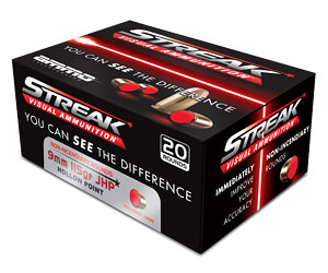 STREAK RED 9MM 115GR JHP Handgun Ammo - 20 Rounds 818778020959