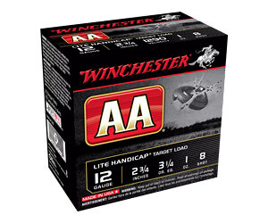 ** Winchester AA Lite HC 12GA 2.75" #8 Target Shotshells Rounds/Box, 250 Rounds/Case ** 020892014190
