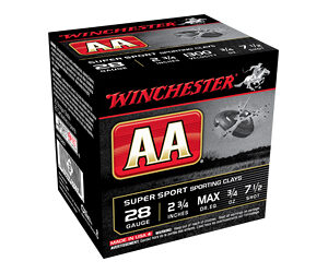 ** Winchester AA Sporting 28 Gauge Shotshells", #7.5, 25 Rounds ** 020892015272