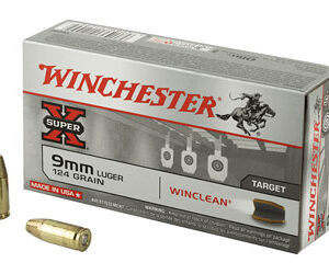 ** WIN SPRX WINCLEAN 9MM 124GR Ammunition - 50 Rounds per Box, 500 Rounds per Case

** 020892212992