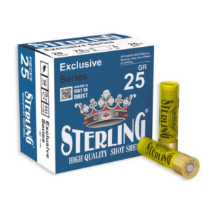 STERLING SHOTGUN SHELLS - 20 GA, 2-3/4", 8 SHOT, 7/8OZ, 25/BX