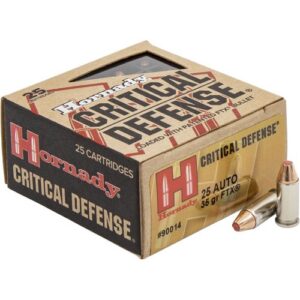 Critical Defense .25 Auto 35 Grain Handgun Ammo - 25 Rounds 090255900149