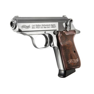 PPK/S WALNUT GRIP - STAINLESS, .380 ACP, 7/RD