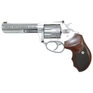 Charter Arms Pathfinder .22 LR Handgun - 4.2" Barrel, 8-Round Capacity, Anodized Stainless Steel, Rosewood Checkered Grip 678958722437