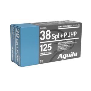 Aguila Handgun Ammunition .38 Spl(+P) 125gr JHP 1200 fps 50/ct 640420016719