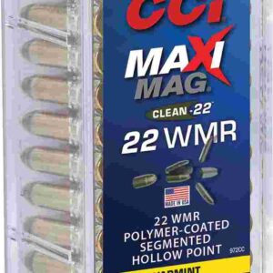 ** CCI Maxi-Mag .22 WMR Rimfire Ammunition - 46 Grain Segmented Hollow Point, 1875 FPS, 50 Rounds

** 604544655582