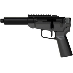 Dark Mountain Arms Stowaway Handgun 5.7x28, Single Shot, 5" Barrel, 1/2x28 Threaded, Black with Brace Adapter 850061930064