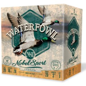 Nobel Sport 20 Gauge Steel Waterfowl Shotshells oz, 3" | #4 Shot | 1450 fps | 25-Round Box** ** 837913001295