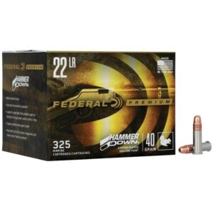 Per Round – ** Federal HammerDown .22LR Rifle Ammunition - 40 Grain Copper-Plated Hollow Point - 1200 FPS - 20 Rounds

** 604544698572